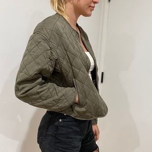Aritzia Quilted Bomber Jacket